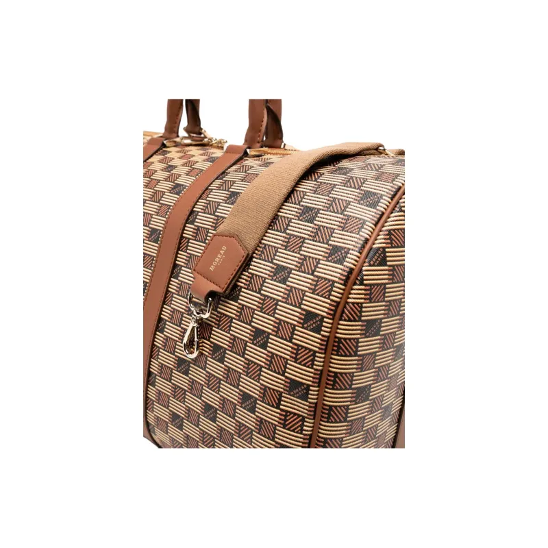 MOREAU Polyurethane Travel Bag Women's Camel Brown-3