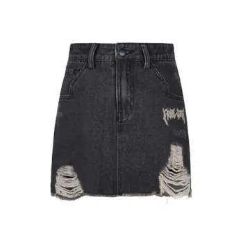 FRAIL STATE Denim Short Skirts Women's Black