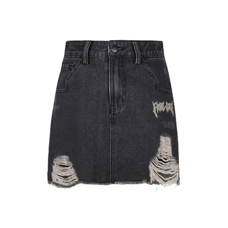 FRAIL STATE Denim Short Skirts Women's Black-0