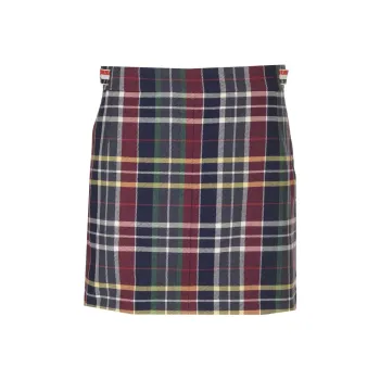 THOM BROWNE Rwb Stripe Detailed Checked Mini Skirt