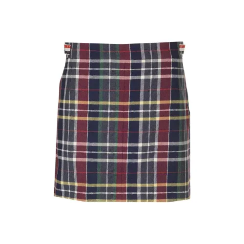 THOM BROWNE Rwb Stripe Detailed Checked Mini Skirt