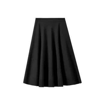 SENTUBILA Casual Long Skirts Women's Elegant Black