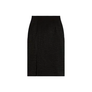 SCANLAN THEODORE Tinsel Gingham Skirt Casual Long Skirts Women's Black