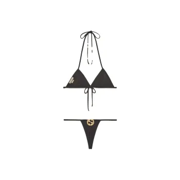 GUCCI Interlocking Logo Plaque Bikini Set
