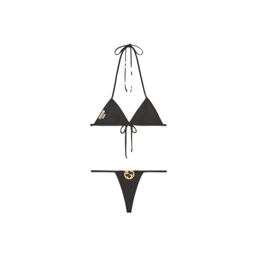 GUCCI Interlocking Logo Plaque Bikini Set