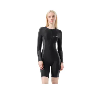 Swans One-piece Swimsuit Women's Black Gray Color