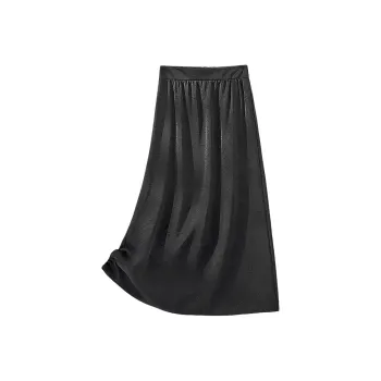 IHIMI Casual Long Skirt Women's Black
