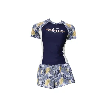 Hao Zhilang Two-Piece Swimsuits Women's Dark Blue