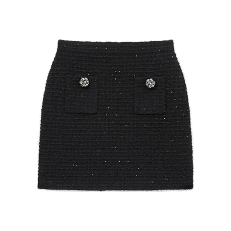 Self portrait Textured Knitted Mini Skirt-0