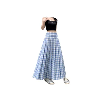 Kazakhstan Casual Long Skirts Women's Blue