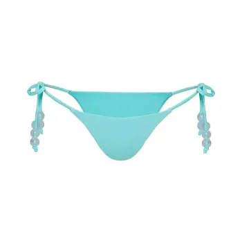 PRINCESS POLLY JENNER TIE SIDE RUCHED BIKINI BOTTOM Swimming Shorts Women's Aqua Blue/Water Blue