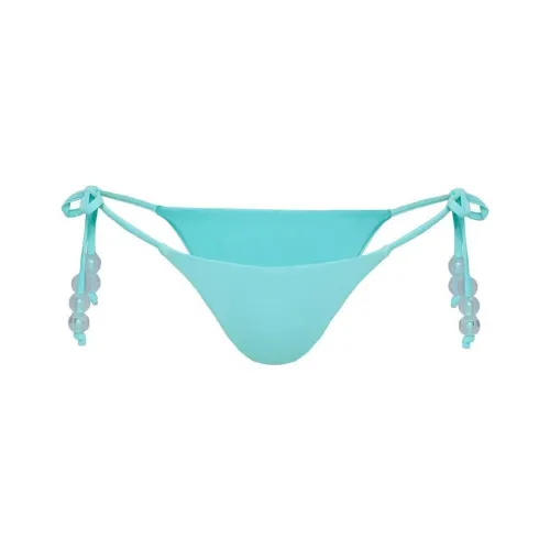 PRINCESS POLLY JENNER TIE SIDE RUCHED BIKINI BOTTOM Swimming Shorts Women's Aqua Blue/Water Blue