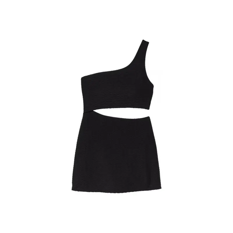 Victoria's Secret PINK The Cut-Out Swim Dress / Black One-piece Swimsuit Women's Black-0