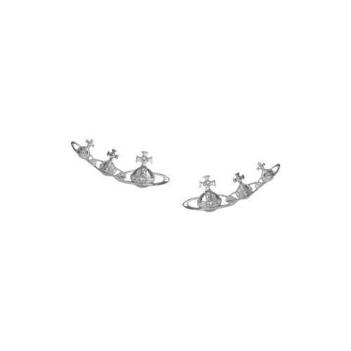 Vivienne Westwood Brass Crystal Earrings Women
s Silver