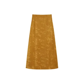 Garbege Casual Long Skirts Women's Champagne