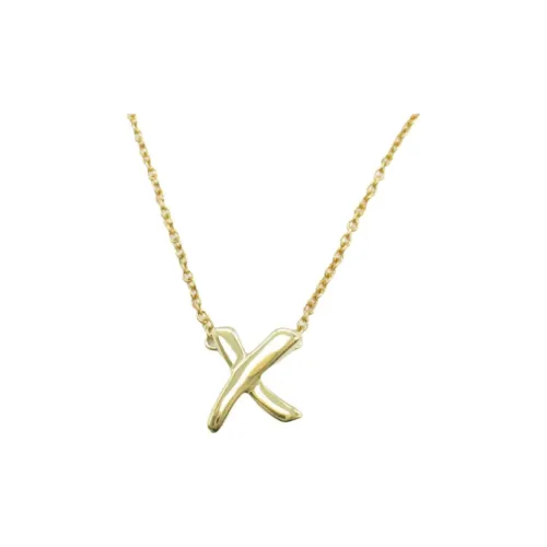 TIFFANY & CO. 2010s 18kt Yellow Gold Scratches Necklace