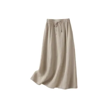 IHIMI Casual Long Skirt Women's Ancient Apricot