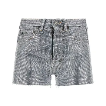 Maison Margiela Rhinestone embellished Cotton Shorts