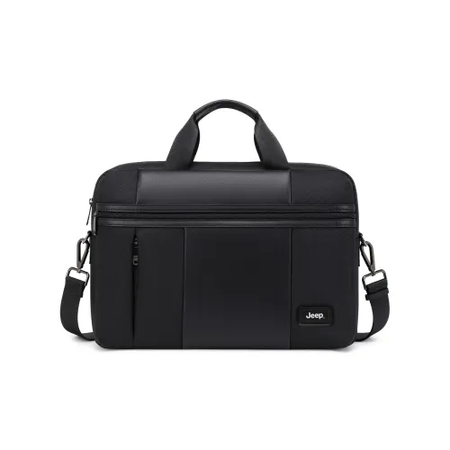 Jeep Composite Fabric With Microfiber Laptop Bag Men's Black