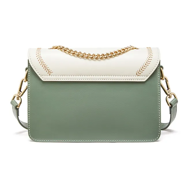 RED DRAGONFLY Cow Leather Handbag, Shoulder Bag, Crossbody Bag Women's Vitality Green-2