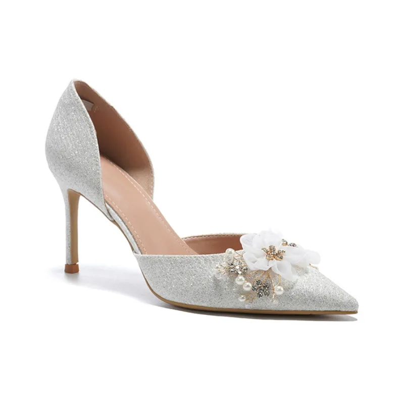 KATHRYN WILSON Slim Heel High Heels Women's White-1