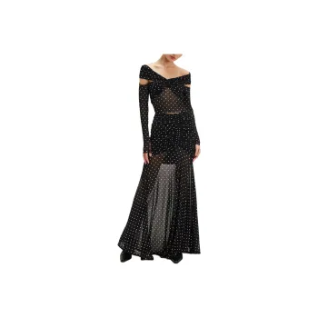 FREE PEOPLE AFRM Leroy Set Skirt Set Women's Black Dot