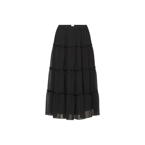 ARITZIA Sunday Best Mars Skirt Casual Long Skirts Women's BLACK/Black