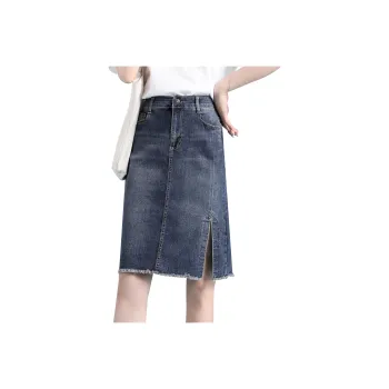 JEANSWEST Denim Short Skirts Women's Dark Blue