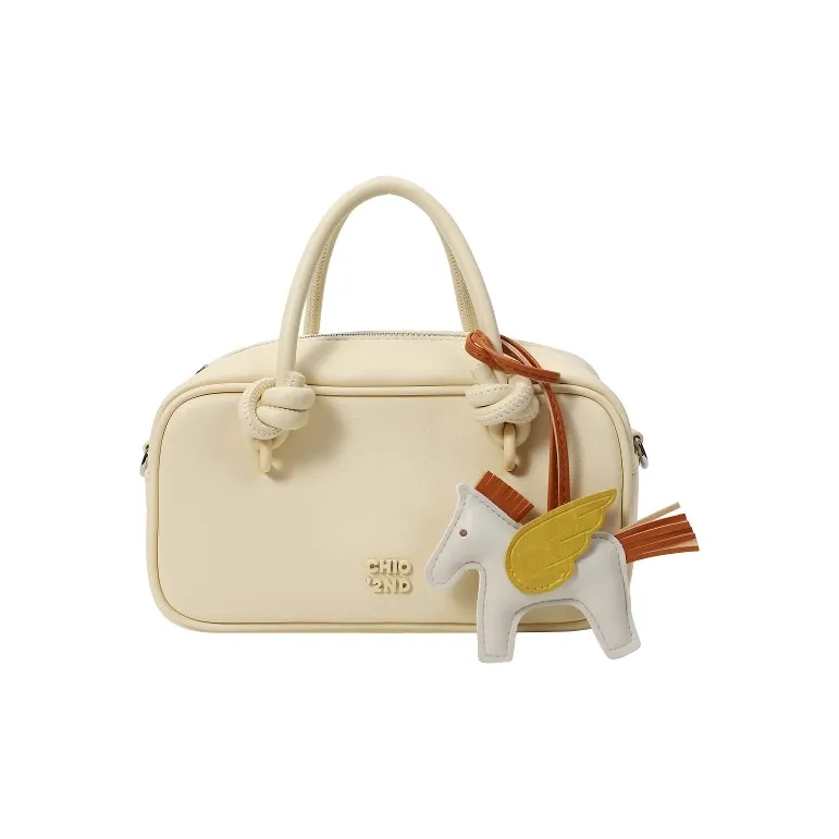 PAYOT Microfiber Synthetic Leather Boston Bag, Shoulder Bag, Crossbody Bag, Handbag Women's Light Yellow/Light Blue-0
