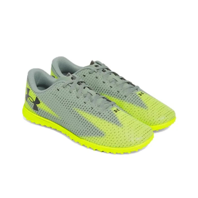 Under Armour Anti Slip Wear Resistant Soccer Shoes Men's Green Gray-2