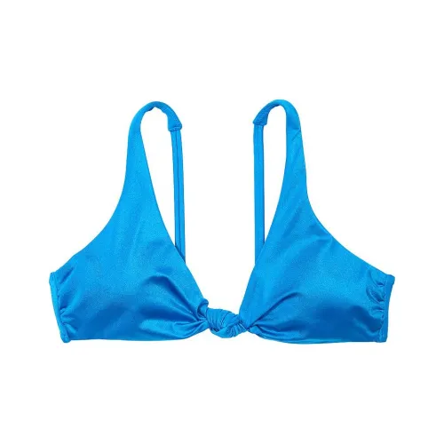 Victoria's Secret PINK Knotted Bralette Bikini Top / Blue Bikini Women's Blue