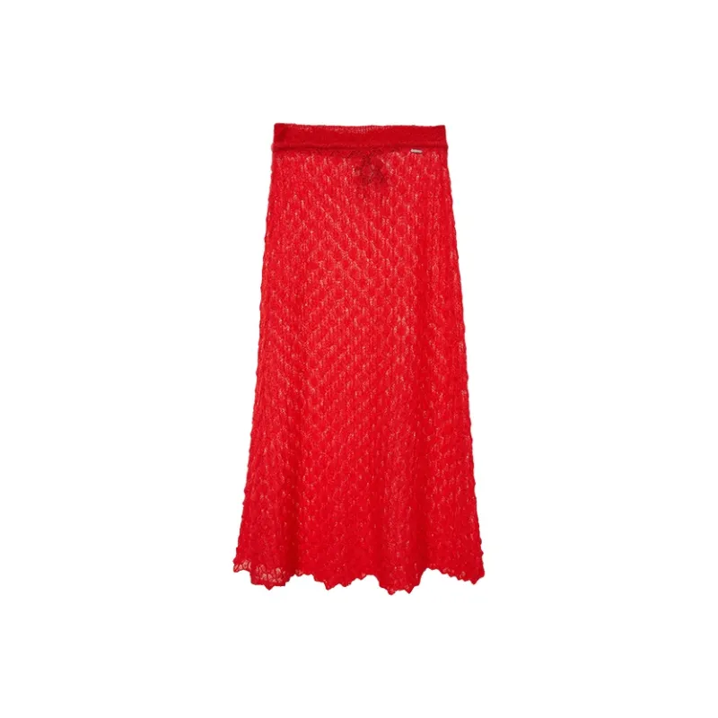 IMMI SS24 Casual Long Skirt Women's Red-0