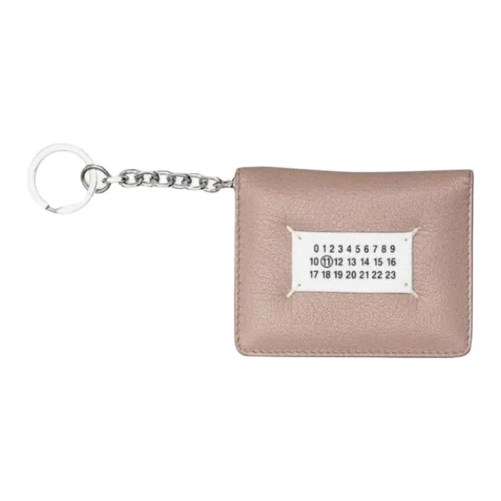 Maison Margiela Leather Card Holder Women's Nude Pink-0