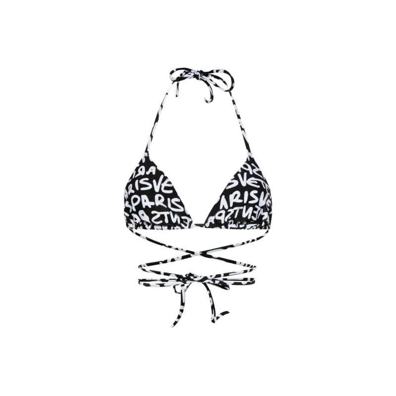 Vetements Logo Printed Tie Detailed Bikini Bottom-0