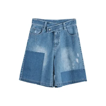 Rizhuo Denim Shorts Women's Wilderness Blue