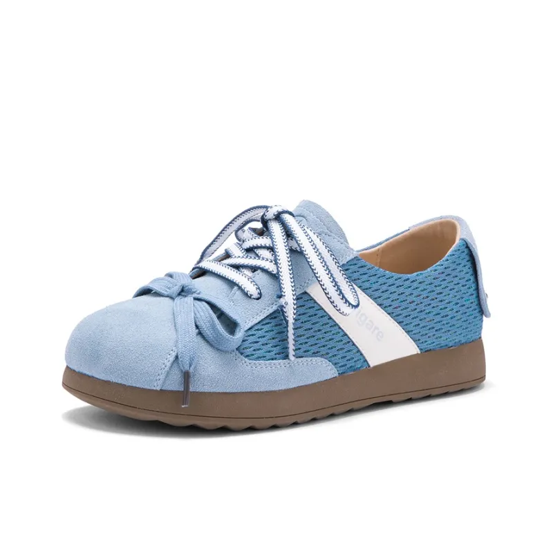 NAVIGARE Small Sailboat Breathable Low Top Skateboard Shoes Women's Blue-1