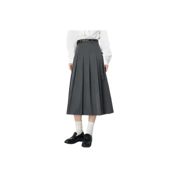 Dajia Poetry Casual Long Skirt Women's Gray