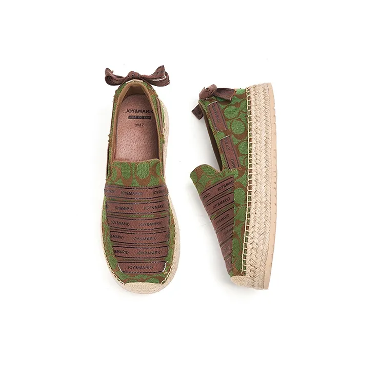 Joy&Mario Espadrilles Women's Black, Apricot, Green-11