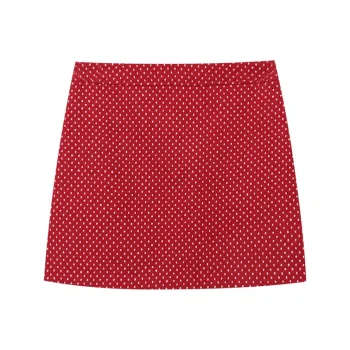 CHARM PICK Casual Short Skirts Women's Red