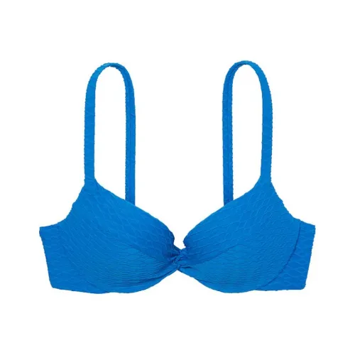 Victoria's Secret PINK Mix & Match Twist Push-Up Bikini Top/blue Bikini Women's Blue