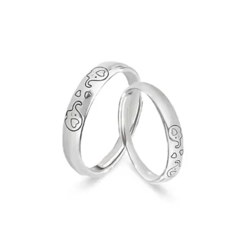 Love Link 925 Sterling Silver Rings Unisex
