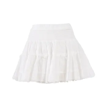 Kazakhstan Casual Short Skirts Women's White
