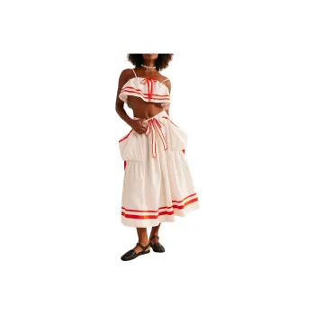 FREE PEOPLE Fischer Skirt Set Skirt Set Women's Red Combo/Red Combination