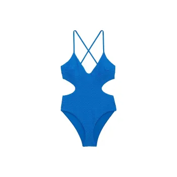 Victoria's Secret PINK The Cut-Out Cheeky One-Piece Swimsuit/blue One-piece Swimsuit Women's Blue