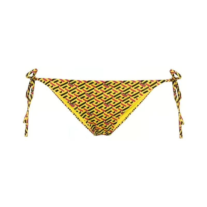 VERSACE Greca Signature Print Bikini Bottom 'Yellow/Multicolor'-0