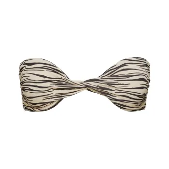 PRINCESS POLLY TAMRALI BANDEAU BIKINI TOP Bikini Women's Zebra Print