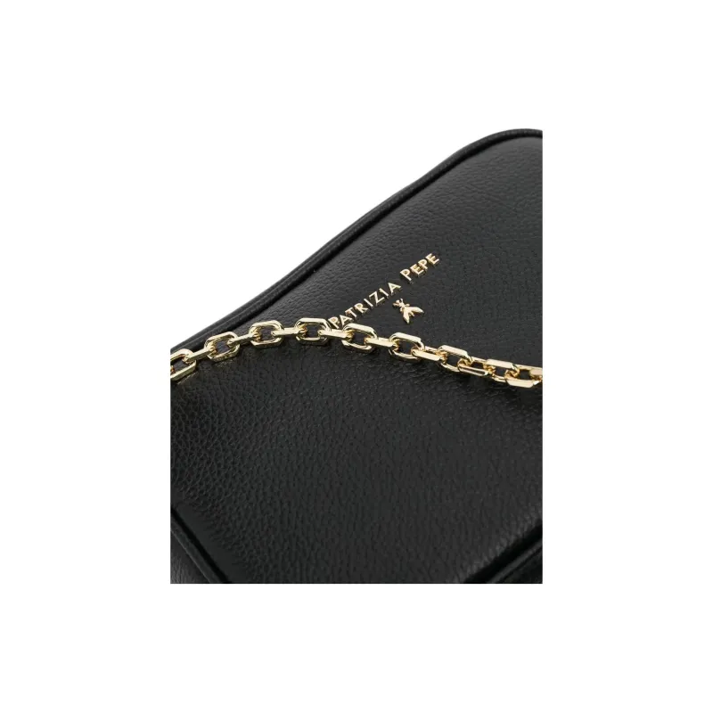 Patrizia Pepe Logo plaque Leather Crossbody Bag-4