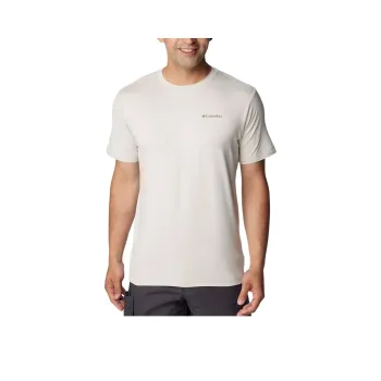 Columbia T Shirt Men's Gray White