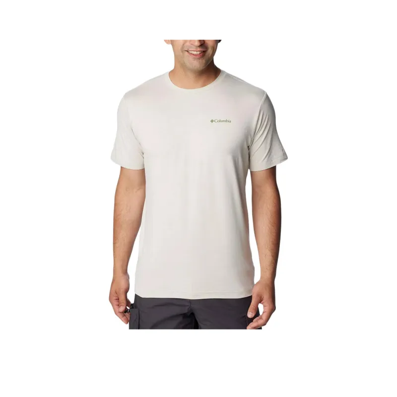 Columbia T Shirt Men's Gray White-0