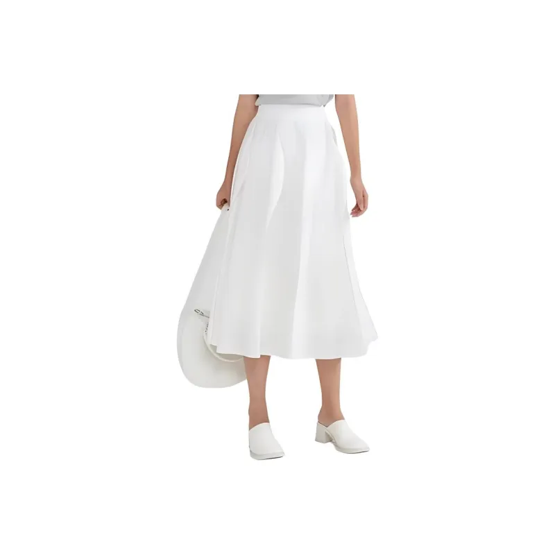 BLUEerror Casual Long Skirts Women's White-0